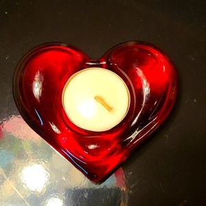 Heart Candle Holder w/ Tea Light Candle Set NWT
